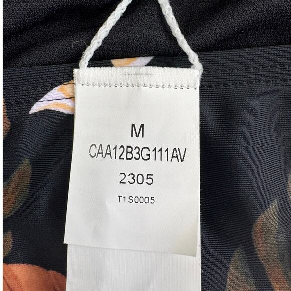 New Cupshe Black Pink Floral Bikini Bottoms Medium - Picture 4 of 4